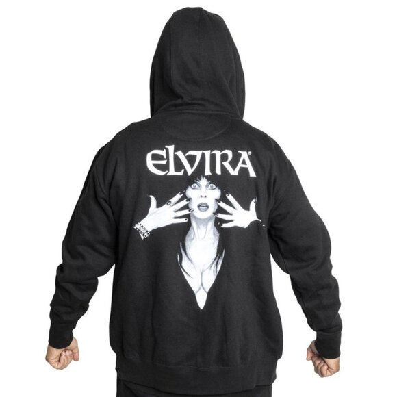 Elvira Classic Logo Black Hoodie S- M-L-XL-2XL-3XL NWT - Picture 1 of 3